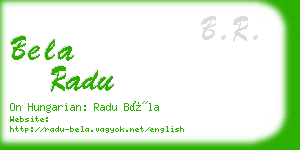 bela radu business card